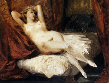 Frauenakt Liegender auf einem Divan romantische Eugene Delacroix Ölgemälde